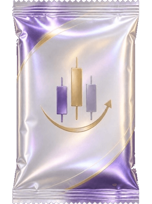 Pearl-white Daily Pack with a candlestick trading icon